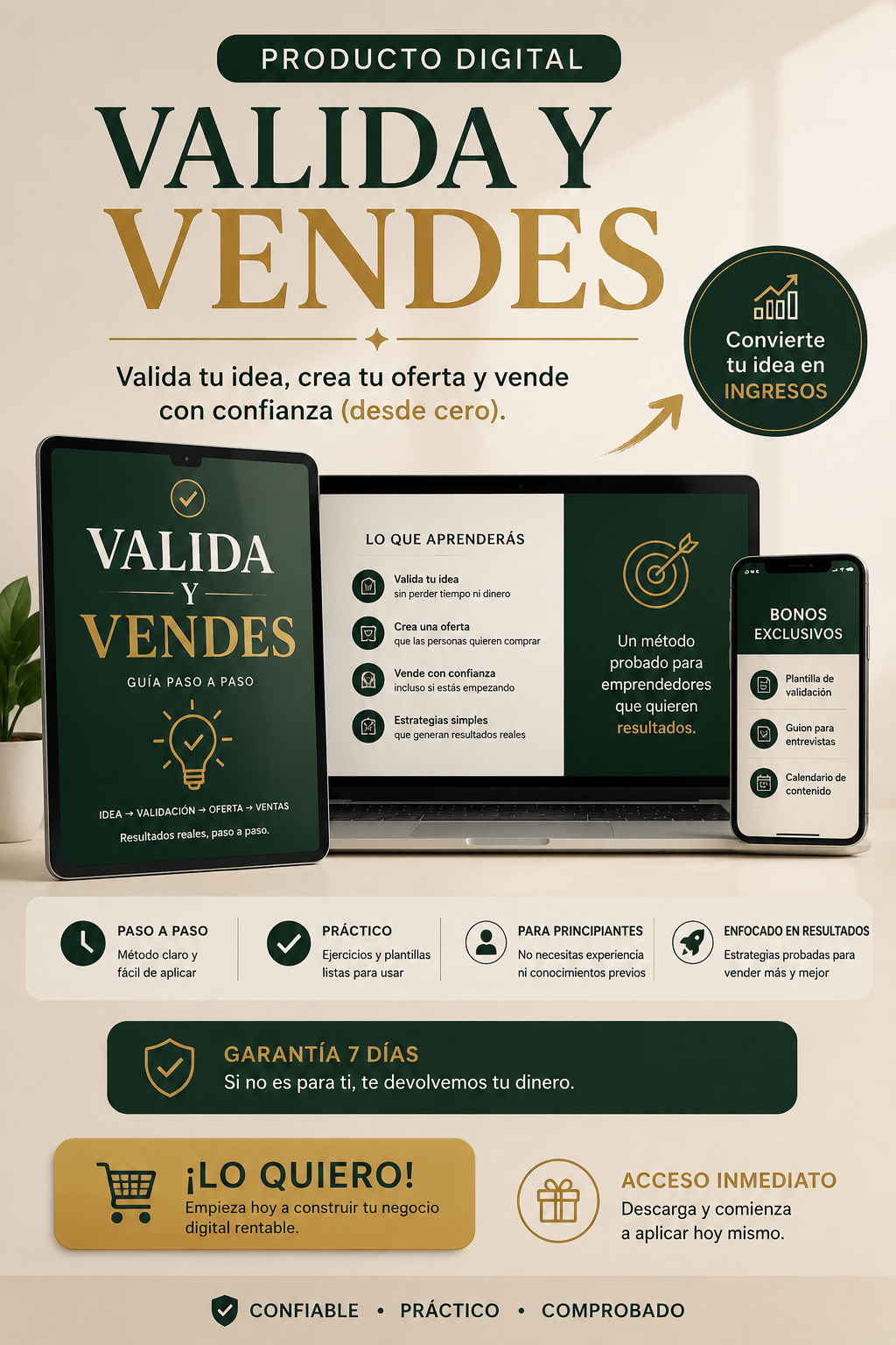 Valida y vende sin invertir primero